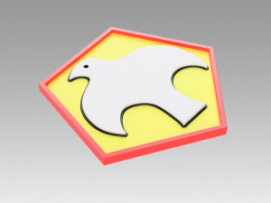 peacemaker logo emblem 3D 프린트 모델