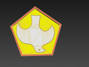 peacemaker logo emblem 3D 프린트 모델