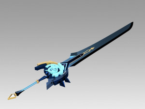 genshin impact diluc razor noelle beidou whiteblind claymores 3D-Druckmodell