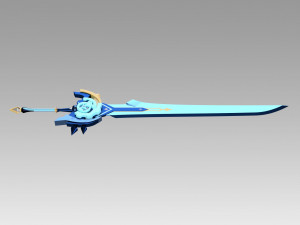 genshin impact diluc razor noelle beidou whiteblind claymores 3D-Druckmodell