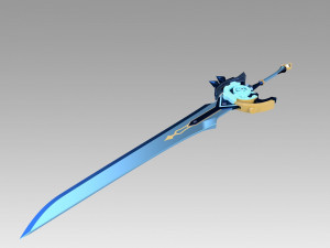 genshin impact diluc razor noelle beidou whiteblind claymores 3D-Druckmodell