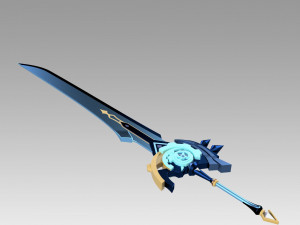 genshin impact diluc razor noelle beidou whiteblind claymores 3D-Druckmodell