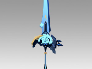 genshin impact diluc razor noelle beidou whiteblind claymores 3D-Druckmodell