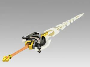 genshin impact diluc rasoir beidou serpent colonne vert&eacute;brale claymores Modèles 3D en vedette