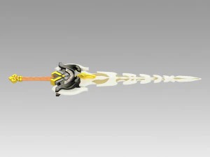 genshin impact diluc rasoir beidou serpent colonne vert&eacute;brale claymores Modèles 3D en vedette