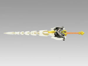 genshin impact diluc rasoir beidou serpent colonne vert&eacute;brale claymores Modèles 3D en vedette