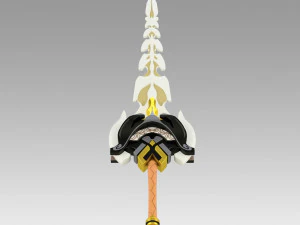genshin impact diluc rasoir beidou serpent colonne vert&eacute;brale claymores Modèles 3D en vedette