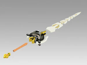 genshin impact diluc rasoir beidou serpent colonne vert&eacute;brale claymores Modèles 3D en vedette
