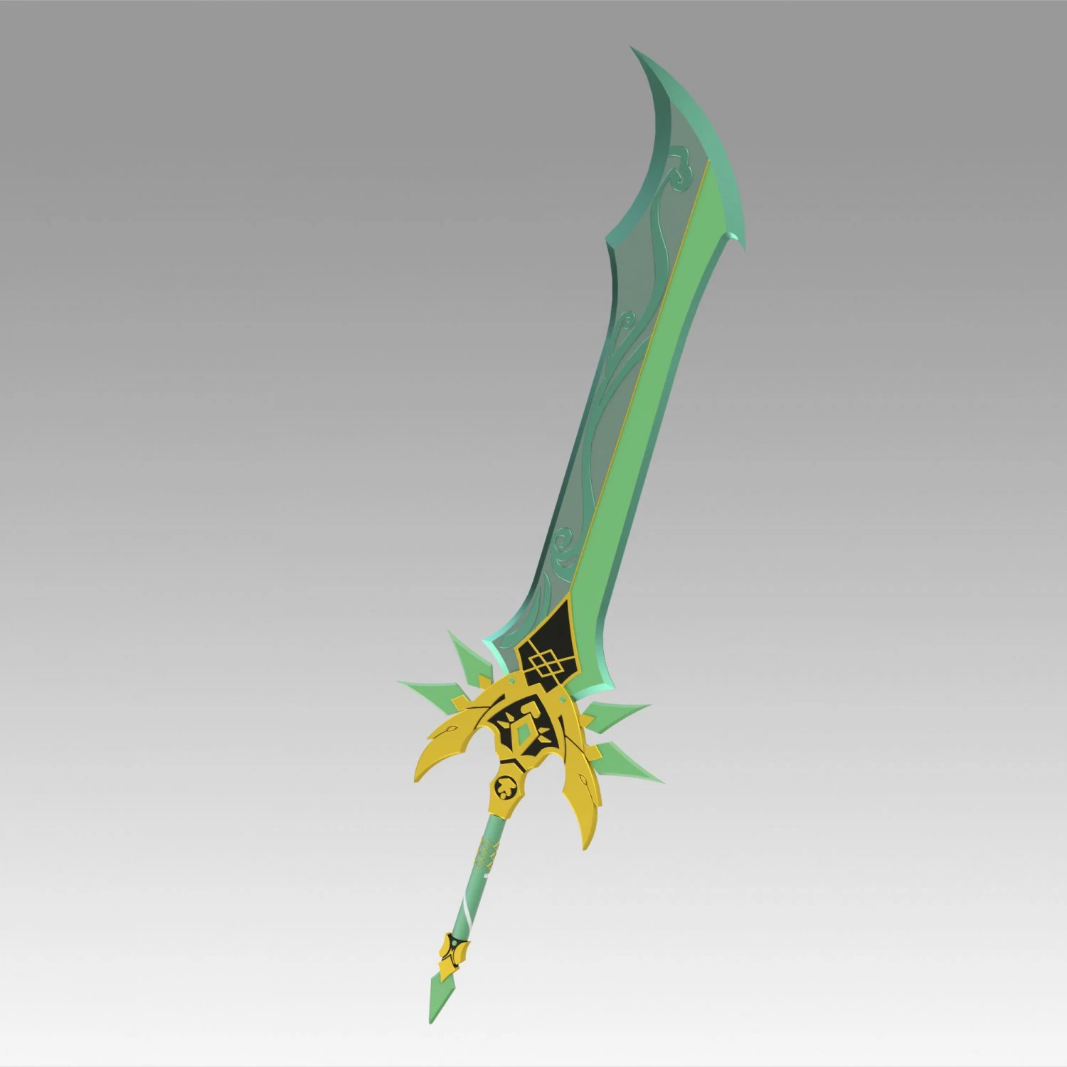genshin impact primitive sword cosplay prop 3D Print Model .c4d .max .obj .3ds .fbx .stl .blend 
