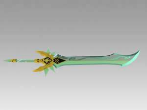 genshin impact primitive sword cosplay prop 3D-printmodel