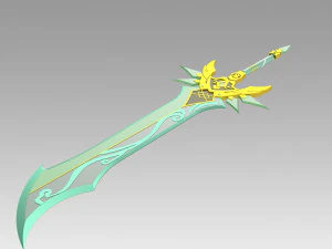 genshin impact primitive sword cosplay prop 3D Print Model