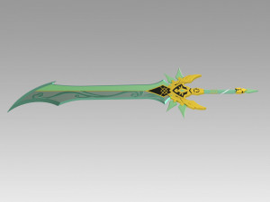 genshin impact primitive sword cosplay prop 3D-printmodel