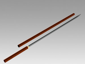 one piece fujitora issho sword scabbards cosplay prop Modelo de Impressão 3D