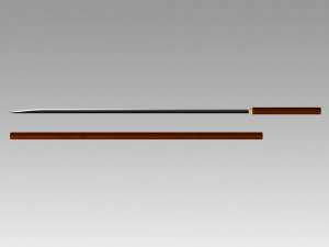 one piece fujitora issho sword scabbards cosplay prop Modelo de Impressão 3D