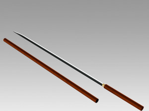 one piece fujitora issho sword scabbards cosplay prop Modelo de Impressão 3D