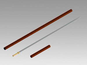one piece fujitora issho sword scabbards cosplay prop Modelo de Impressão 3D