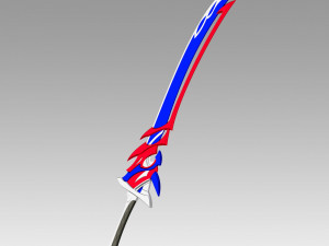 genshin impact arataki itto redhorn stonethresher sword 3D-printmodel