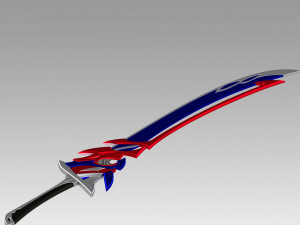 genshin impact arataki itto redhorn stonethresher sword 3D-printmodel