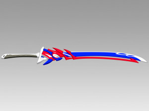 genshin impact arataki itto redhorn stonethresher sword 3D-printmodel