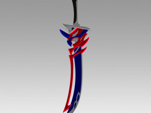 genshin impact arataki itto redhorn stonethresher sword 3D-printmodel