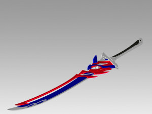 genshin impact arataki itto redhorn stonethresher sword 3D-printmodel