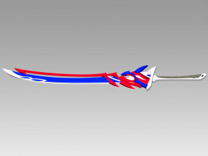genshin impact arataki itto redhorn stonethresher sword 3D-printmodel