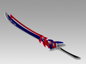 genshin impact arataki itto redhorn stonethresher sword 3D-printmodel
