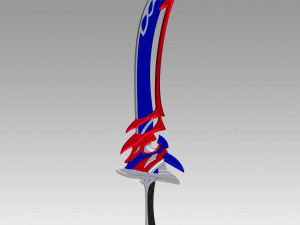 genshin impact arataki itto redhorn stonethresher sword 3D-printmodel
