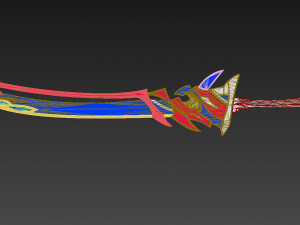 genshin impact arataki itto redhorn stonethresher sword 3D-printmodel