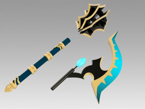 fate grand order berserker darius iii two hatchets 3D प्रिंट मॉडल