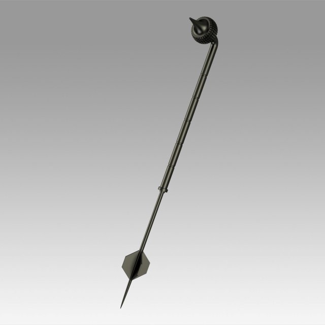 star wars mandalorian boba fett game stick cosplay props 3Dプリントモデル .c4d .max .obj .3ds .fbx .stl .blend 