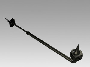 star wars mandalorian boba fett game stick cosplay props 3Dプリントモデル