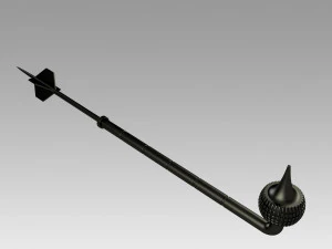 star wars mandalorian boba fett game stick cosplay props 3D Print Model
