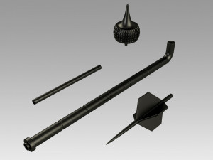 star wars mandalorian boba fett game stick cosplay props 3Dプリントモデル