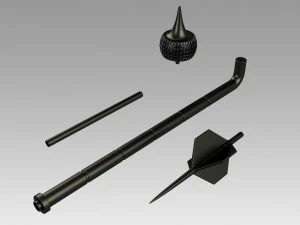 star wars mandalorian boba fett game stick cosplay props 3D Print Model