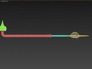 star wars mandalorian boba fett game stick cosplay props 3Dプリントモデル