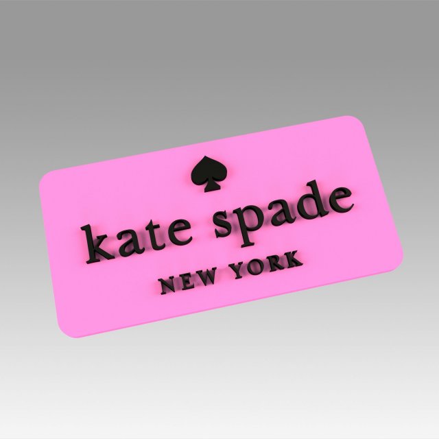 kate spade logo logotype fashion Modelo de Impressão 3D .c4d .max .obj .3ds .fbx .stl .blend