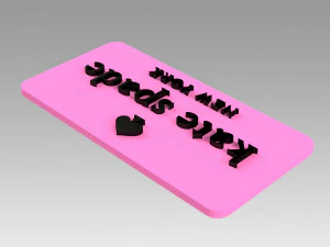 kate spade logo logotype fashion 3D Print Model
