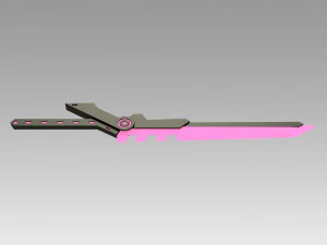 League of Legend LOL PROJECT Fiora Sword Cosplay Prop 3D Print Model