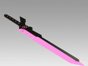 League of Legend LOL PROJECT Fiora Sword Cosplay Prop 3D Print Model