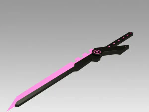 League of Legend LOL PROJECT Fiora Sword Cosplay Prop 3D Print Model