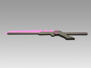 League of Legend LOL PROJECT Fiora Sword Cosplay Prop 3D Baskı Modeli