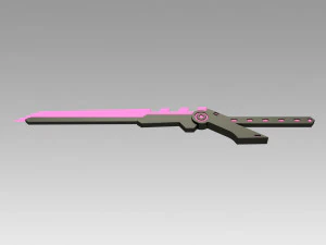 League of Legend LOL PROJECT Fiora Sword Cosplay Prop 3D Print Model
