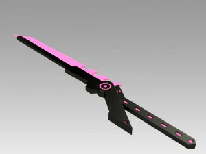 League of Legend LOL PROJECT Fiora Sword Cosplay Prop 3D Print Model
