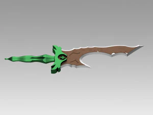 League of Legends LOL Bunny Riven Sexy Battle Bunny Espada Modelo de Impressão 3D