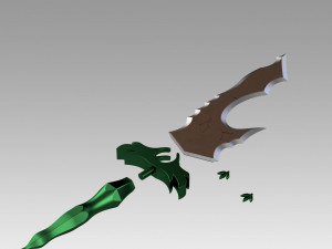 League of Legends LOL Bunny Riven Sexy Battle Bunny Sword 3D Baskı Modeli