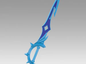 Genshin Impact Childe Tartaglia, accessoire d'arme de Cosplay Modèles 3D en vedette