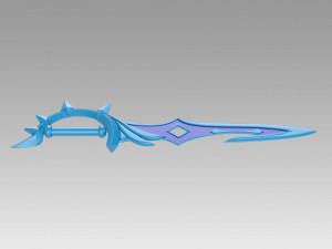 Genshin Impact Childe Tartaglia Cosplay Weapon Prop 3D Принт Модель