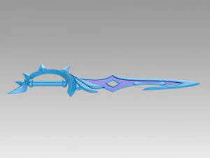 Genshin Impact Childe Tartaglia Cosplay Weapon Prop 3D Print Model