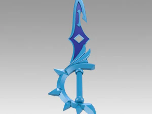 Genshin Impact Childe Tartaglia Cosplay Weapon Prop 3D Print Model